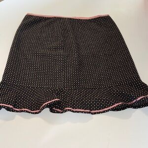 Vintage Harold's Black and Multi Color Polka‎ Dot Skirt